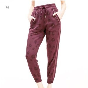 NWT $138 SPLENDID CORINNA BLACK CHERRY LEOPARD XS